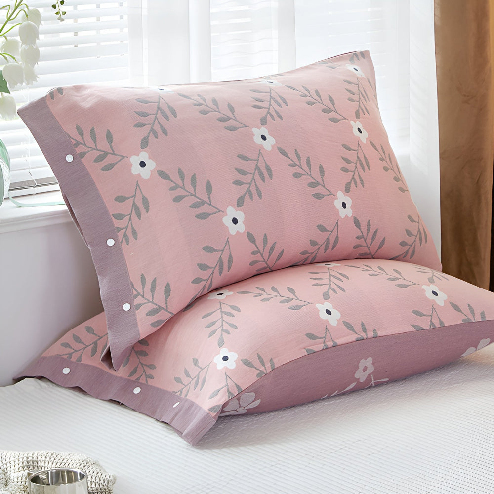 CozyNest | Pure Cotton Buttoned Pillowcase
