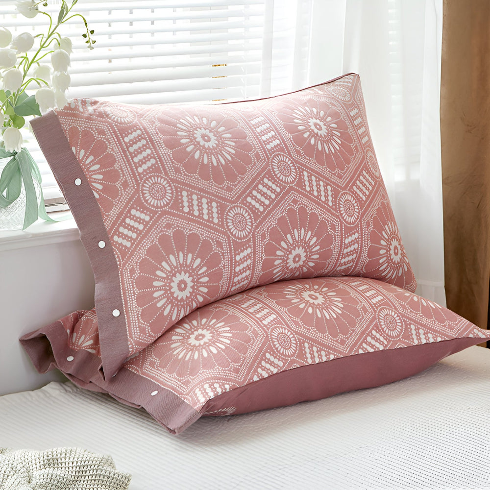CozyNest | Pure Cotton Buttoned Pillowcase