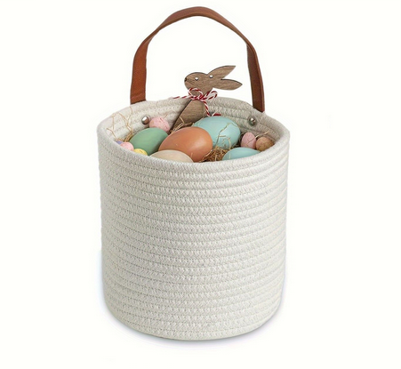 CozyNest | Woven Cotton Rope Hanging Basket 2pc Set