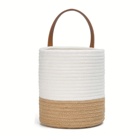 CozyNest | Woven Cotton Rope Hanging Basket 2pc Set