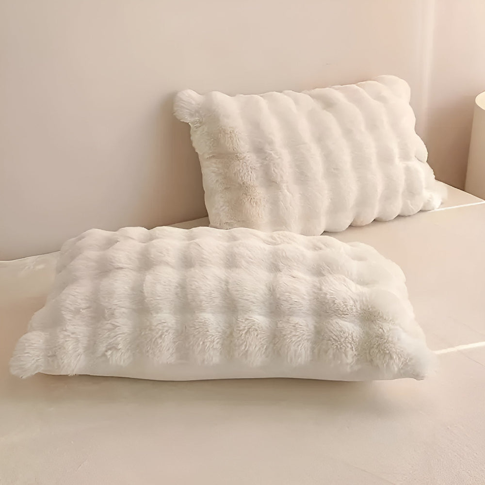 CozyNest | Rabbit Faux Fur Pillow Cover