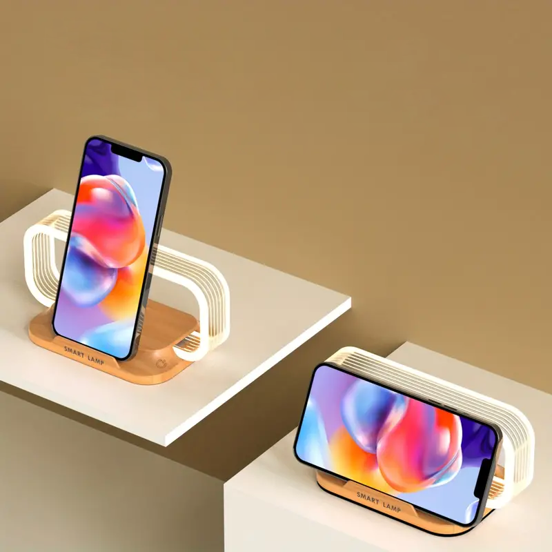 WirelessGlow | LED Table Lamp with Fast Wireless Charging & Phone Holder
