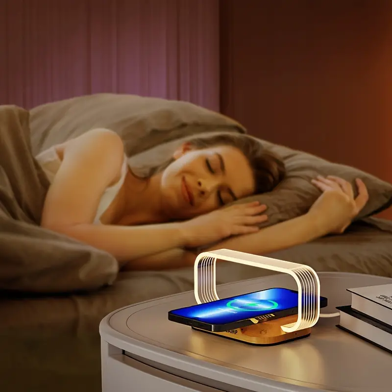 WirelessGlow | LED Table Lamp with Fast Wireless Charging & Phone Holder