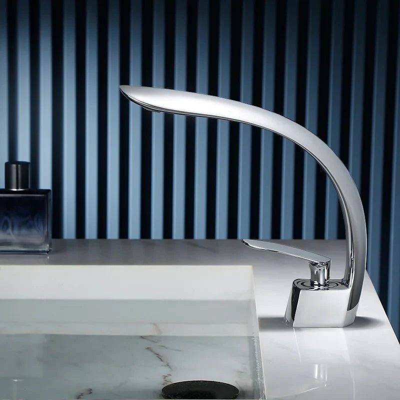 Celestia | Single Handle Bathroom Faucet - Waterfall Basin Mixer