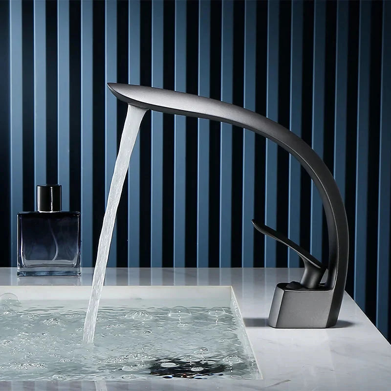 Celestia | Single Handle Bathroom Faucet - Waterfall Basin Mixer