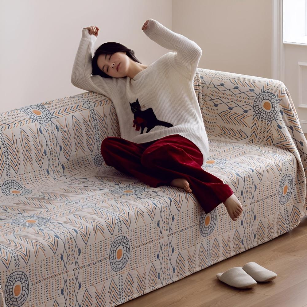 ChicHome | Reversible Cotton Throw Blanket