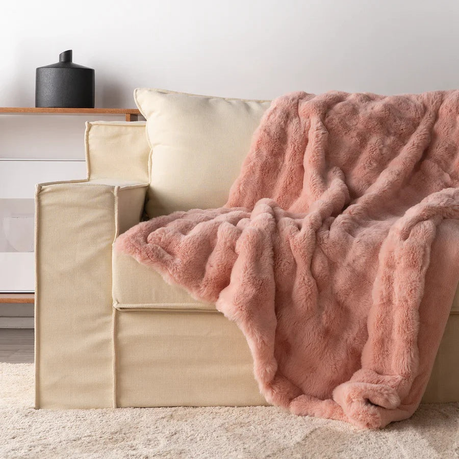 CozyNest | Rabbit Faux-Fur Blanket Throw