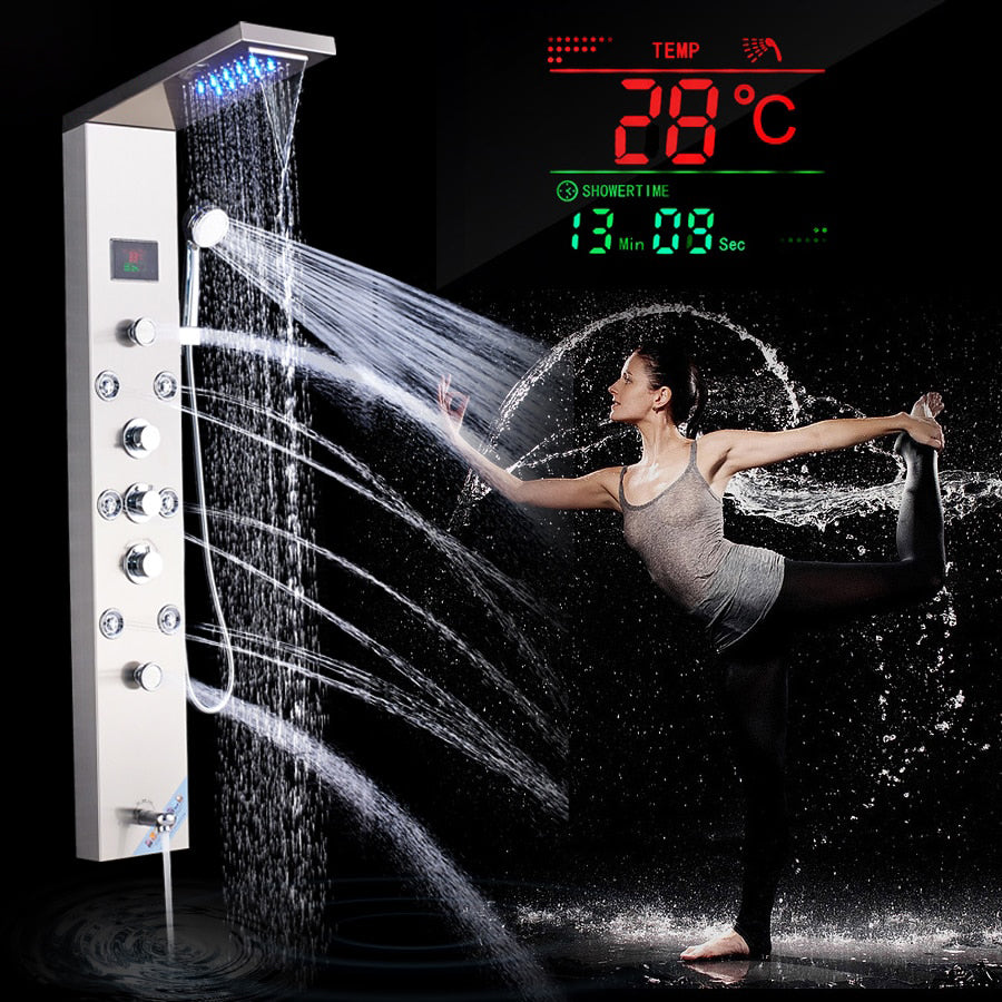 Zanetti | Luxury LED Shower Panel - SPA Massage Jet & Rainfall System
