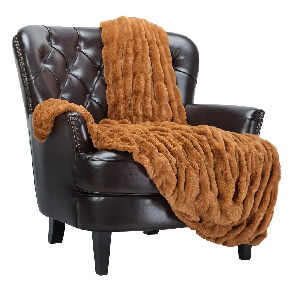 Chic Casa | Luxury Faux Fur Blanket For Home Decor