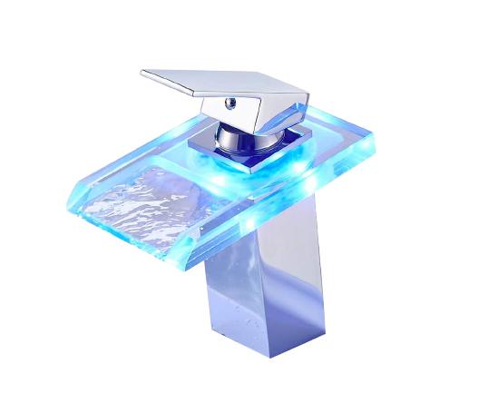 Ancona | Waterfall Basin Faucet - LED Glass & Temp Control