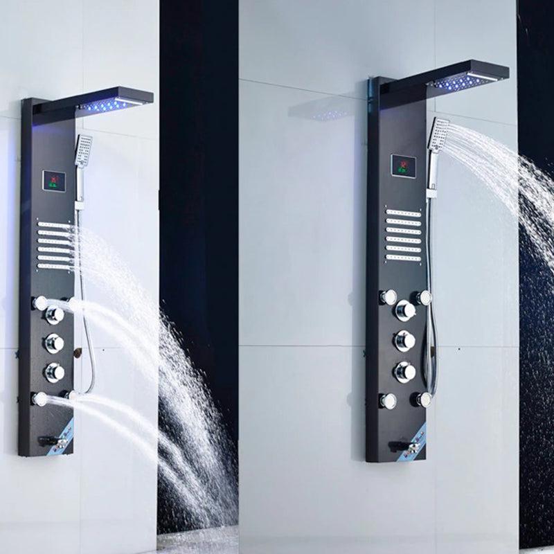 Bergamo | Waterfall Shower Panel - LED Light & Body Massage Jets
