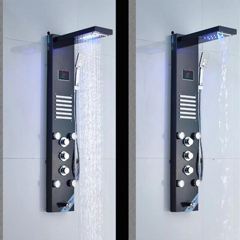 Bergamo | Waterfall Shower Panel - LED Light & Body Massage Jets