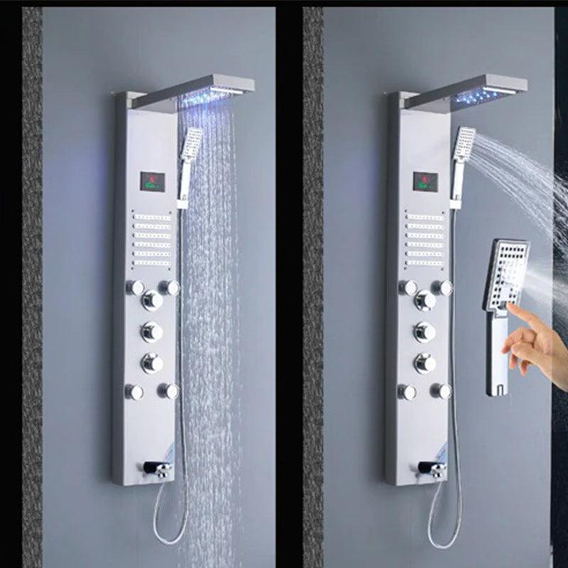 Bergamo | Waterfall Shower Panel - LED Light & Body Massage Jets