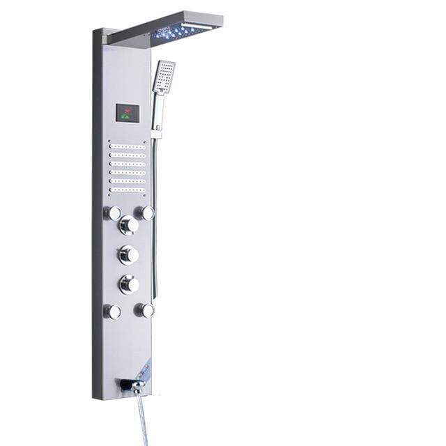 Bergamo | Waterfall Shower Panel - LED Light & Body Massage Jets