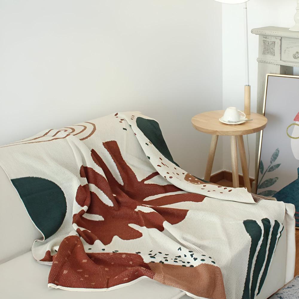 CozyWeave | Abstract Style Knitted Throw Blanket