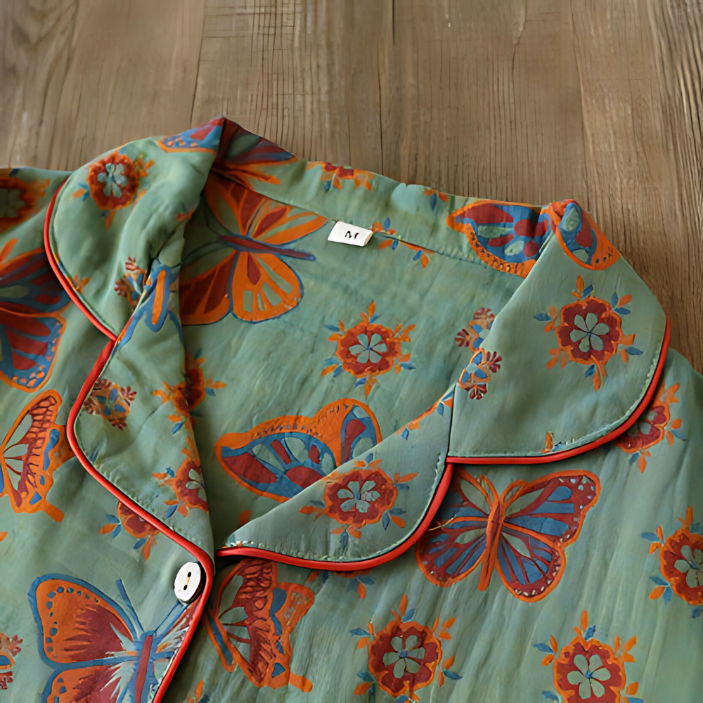 ButterflyDreams | 2-Piece Cotton Loungewear Set with Butterfly Print