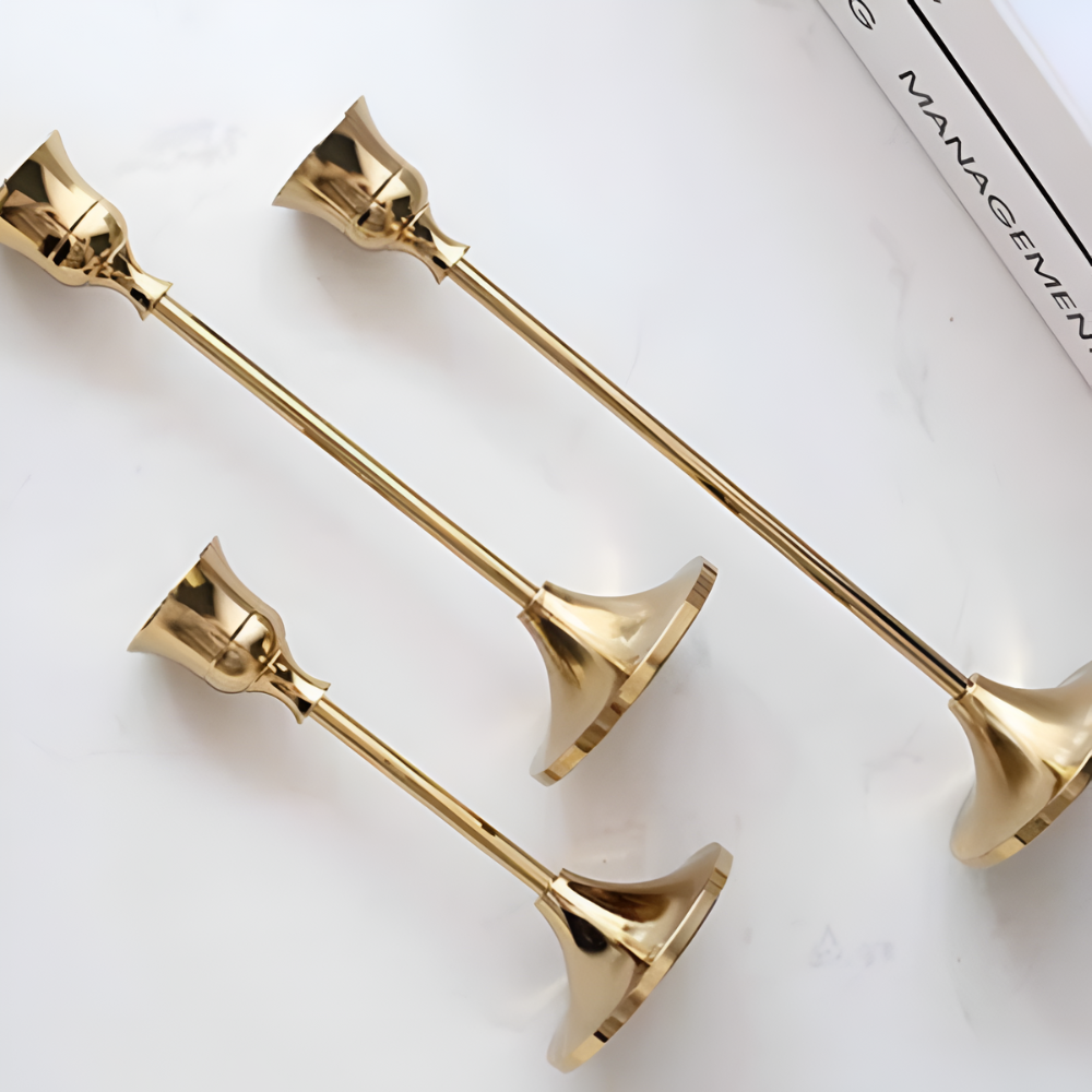 CandleGlow | Vintage Style Candle Holder Set 3Pcs