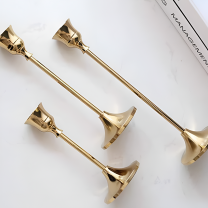 CandleGlow | Vintage Style Candle Holder Set 3Pcs