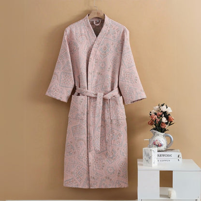 CozyLux | Plush Cotton Jacquard Bathrobe