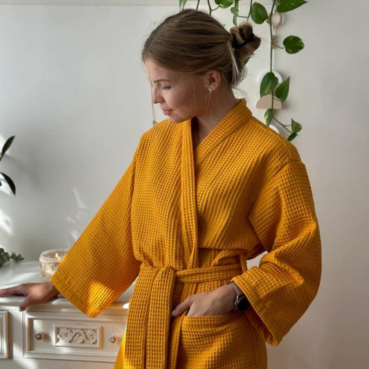CozyWear | Waffle V-neck Bathrobe