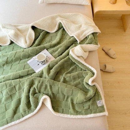 CozyHome | Plush Square Checkerboard Blanket