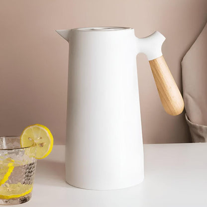 EcoServe | Elegant Insulated Carafe with Wooden Handle