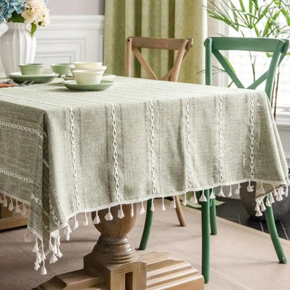 CottonLuxe | Elegant Cotton Linen Tablecloth