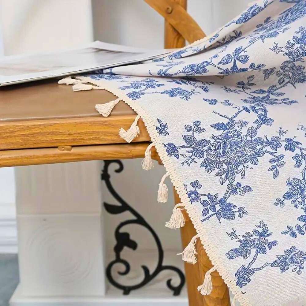 BlueBloom | Blue Rose Floral Home Curtain Drapes