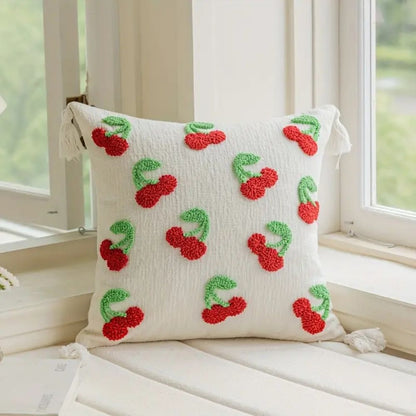 BohoNest | Tassel-Trimmed Floral Cushions