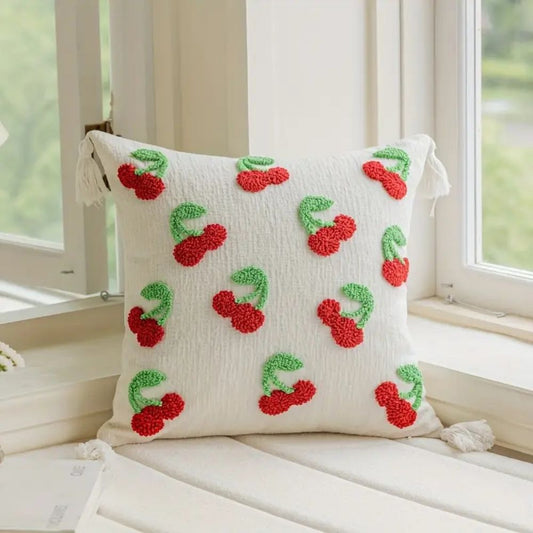 BohoNest | Tassel-Trimmed Floral Cushions