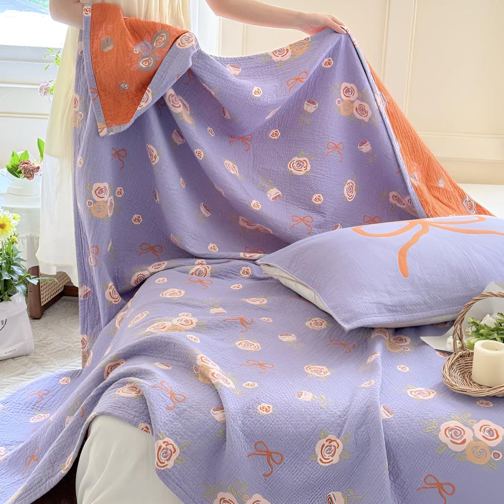 BowKnot | Rose Cotton Gauze Blanket