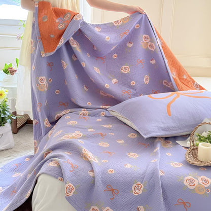 BowKnot | Rose Cotton Gauze Blanket
