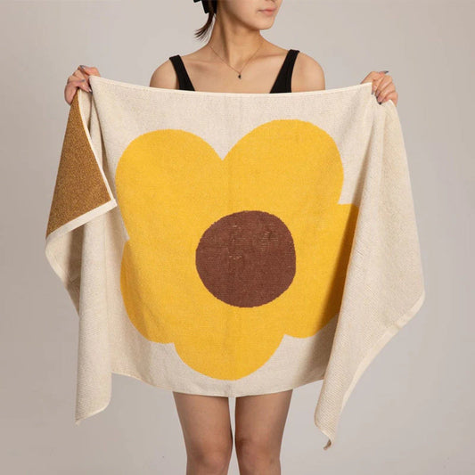 CheerfulHome | Floral Print Cotton Bath Towel