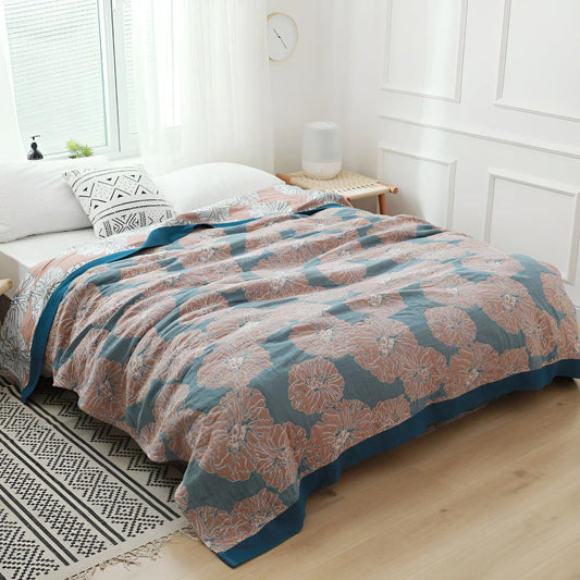 BotanicalBliss | Organic Cotton Blanket