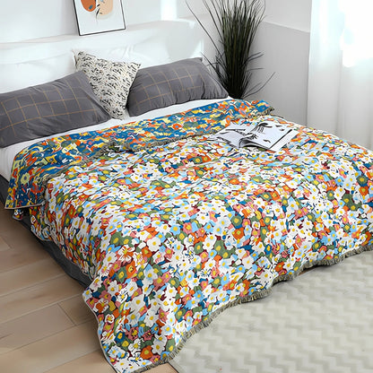 Daisy Dreamer | Reversible Tassel Throw Blanket