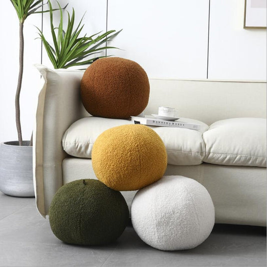 ComfyNest | Plush Ball Shaped Boucle Cushion