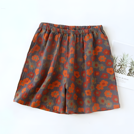 BlossomDreams | Vintage Floral Pajama Shorts