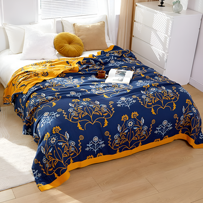 DianthusDream | Reversible Floral Blanket