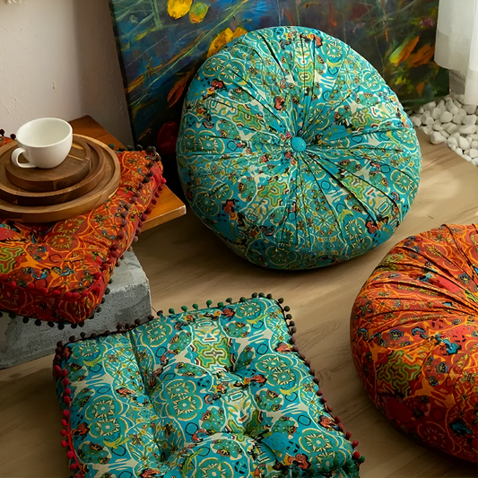 BohoNest | Bohemian Embroidered Floor Cushion