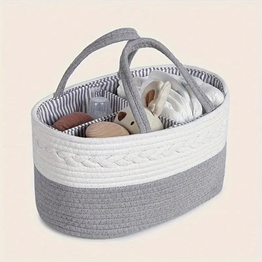 BraidedNest | Grey Baby Essentials Organizer