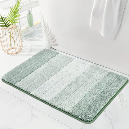 2-Piece Serene Sage Bath Mat Set - Non-Slip Bathroom Rugs