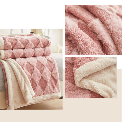 CozyNest | Soft Diamond Pattern Comfort Blanket