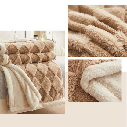 CozyNest | Soft Diamond Pattern Comfort Blanket