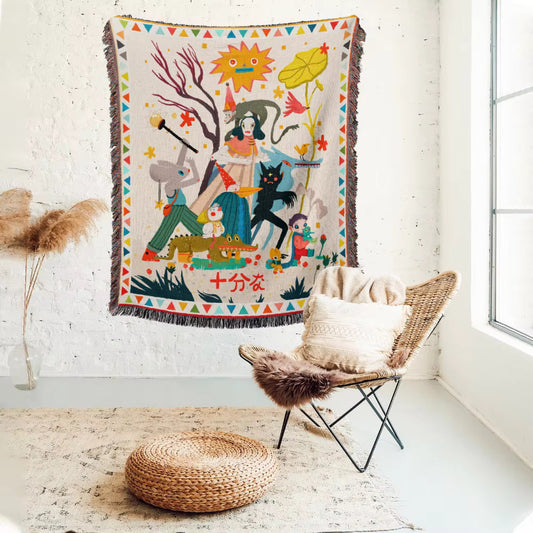 DesertBloom | Tapestry Picnic Blanket and Throw