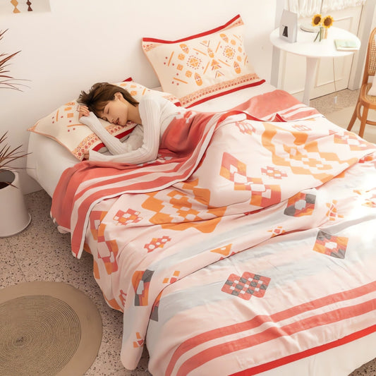 CozyHome | Chevron Cotton Blanket Four-Layer