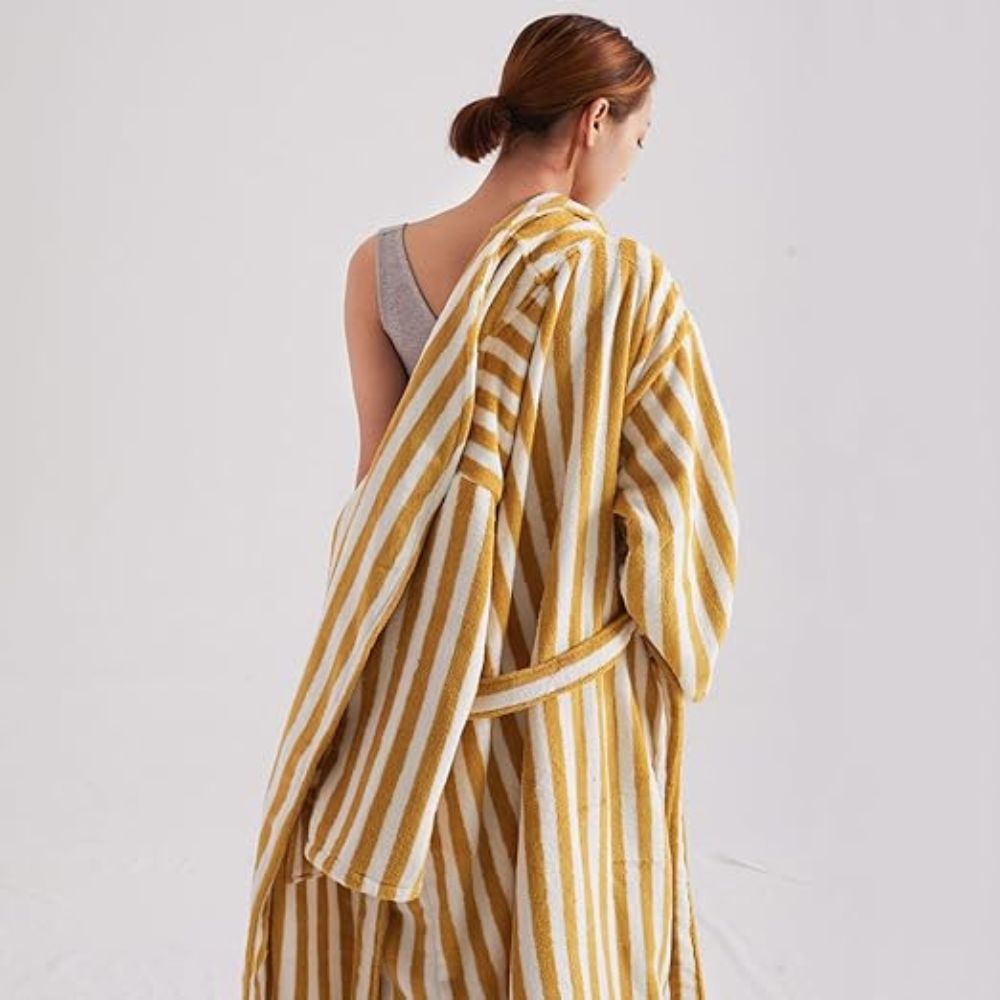 Cloud-Soft | Unisex Striped Bathrobe