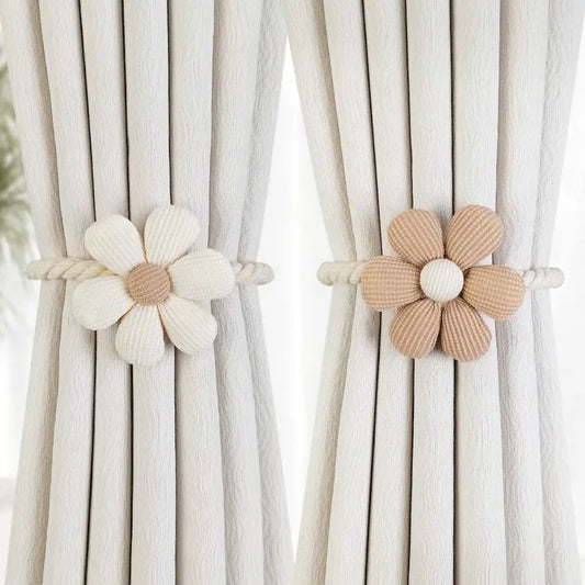 DelicateBloom | Flower Magnetic Curtain Tiebacks Set 2Pcs