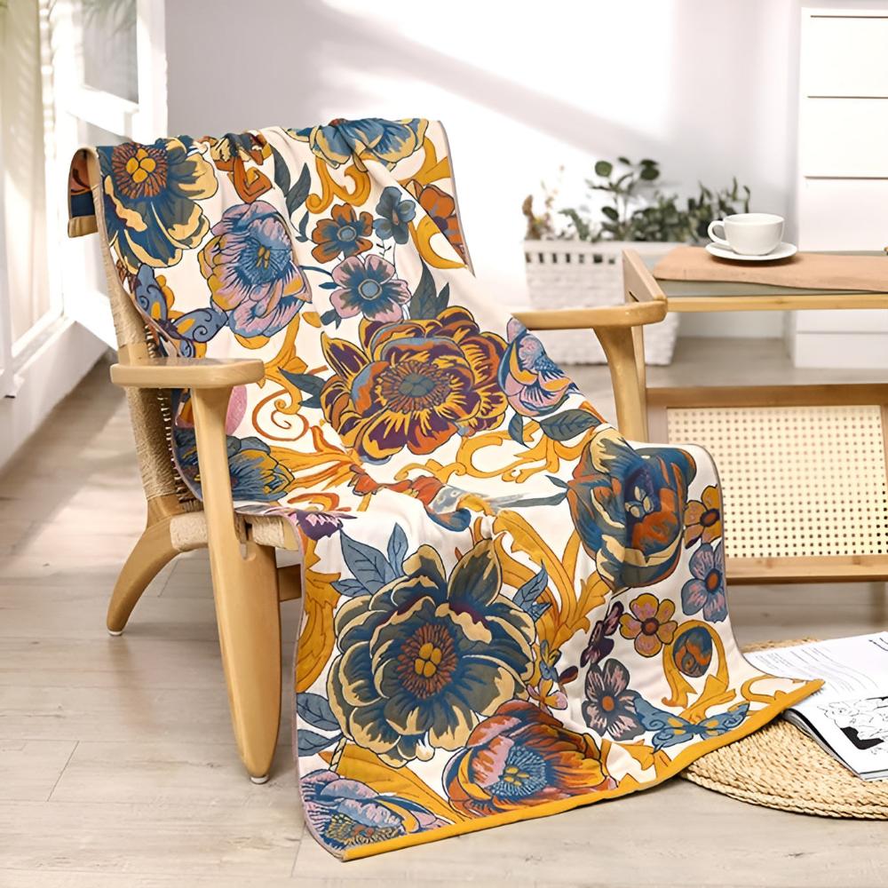 Blooming | Reversible Bath Towel with Floral Design