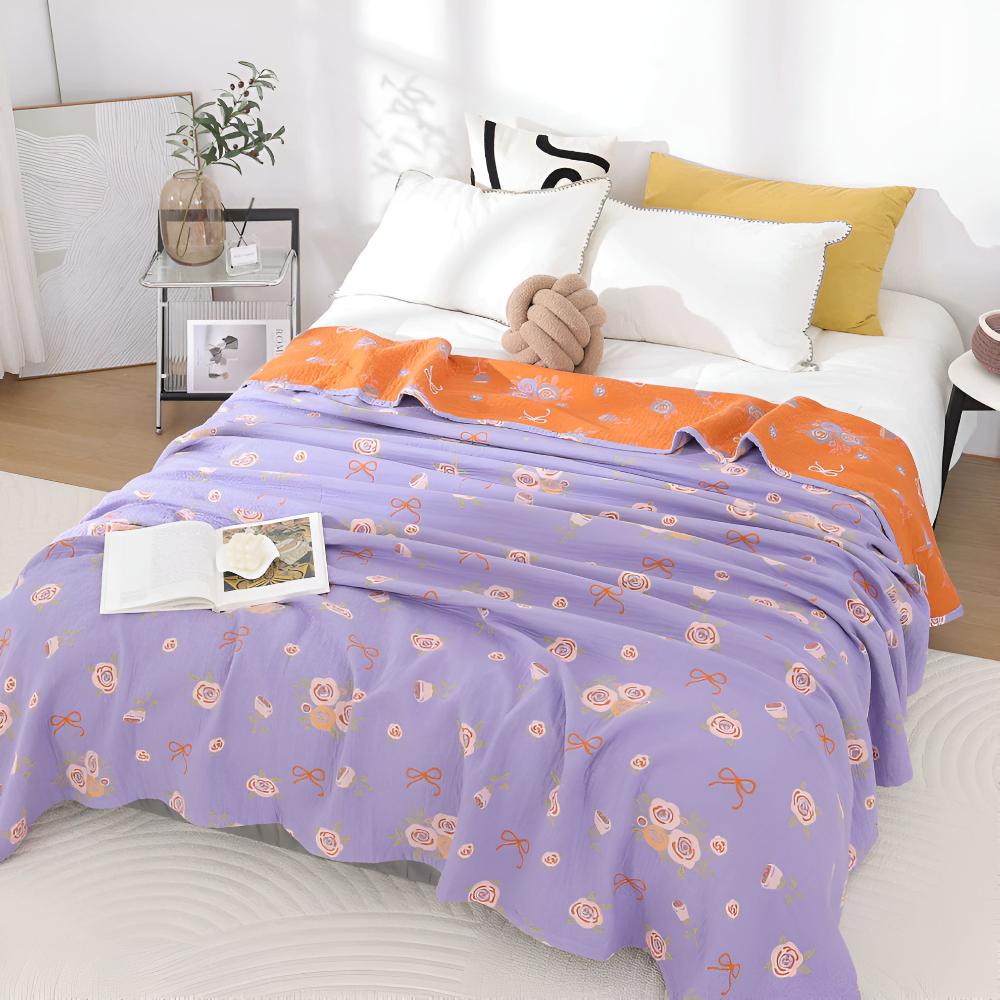BowKnot | Rose Cotton Gauze Blanket