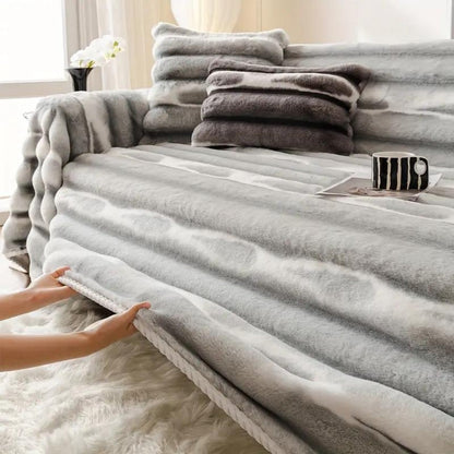 CozyHome | Velvet Faux Fur Sofa Cover